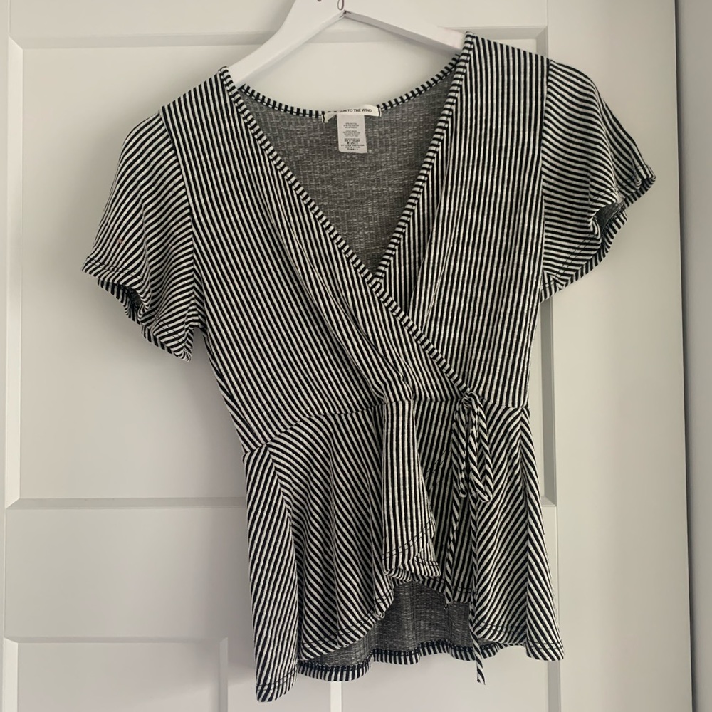 Striped Wrap Shirt